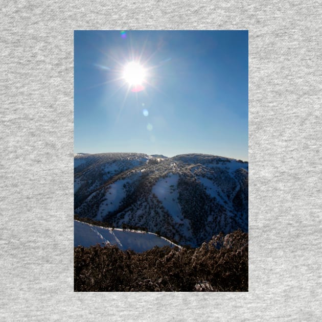 Sun on the mountainside in winter by jwwallace